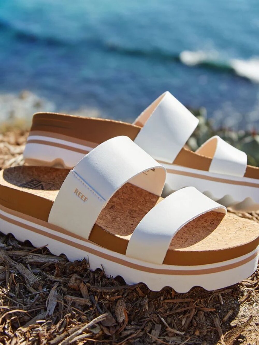 Reef Cushion Vista Hi Double Strap Slide Sandals - Picture 3 of 9